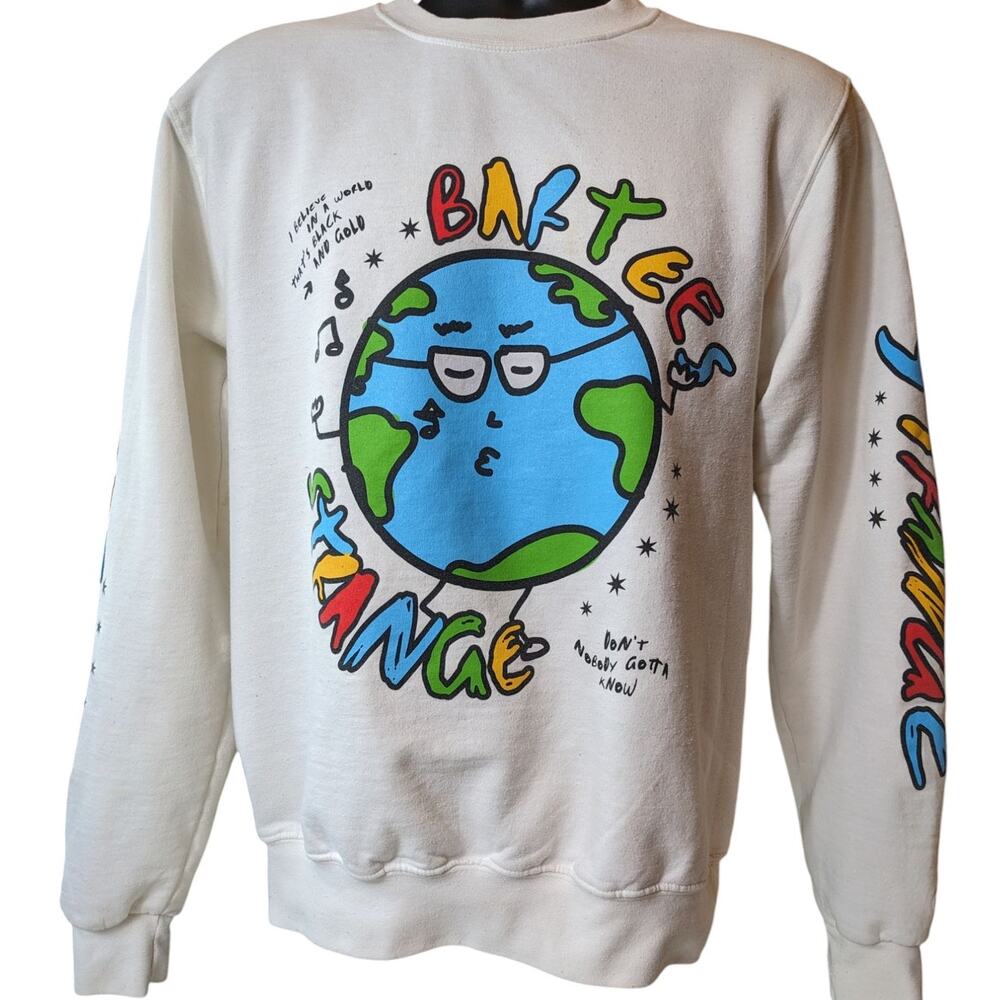 Champion ECO Pullover Adult Small Sweatshirt Earth Face Graphic Bartees Change